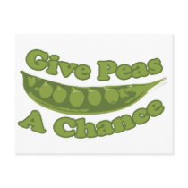 Give peas a chance postcards by BoogieMonst Give peas a chance postcards