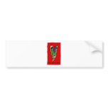 give peas a chance-red bumper stickers