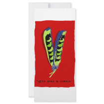 give peas a chance-red custom rack cards
