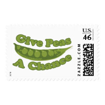 Give peas a chance stamp