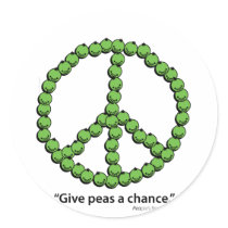 Give Peas A Chance stickers
