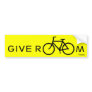 Give room to bikes bumper sticker