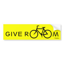 Give room to bikes bumper stickers by Tuneya Give room to bikes bumper stickers
