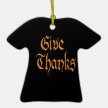 Give Thanks Christmas Tree Ornaments