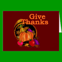 Give Thanks Cornucopia for Thanksgiving cards