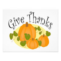 Give Thanks Greeting Card Personalized Announcement