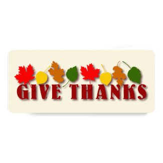 Give Thanks Harvest Leaves Card