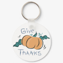 Give Thanks Pumpkin Doodle keychains