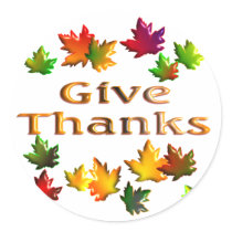 Give Thanks Stickers