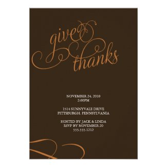 give thanks {thanksgiving dinner invitation}