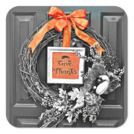 Give Thanks Wreath Stickers