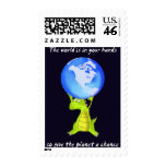 give the planet a chance postage stamp
