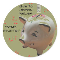 GIVE TO JAPAN RELIEF "DOMO ARIGATO !" STICKERS
