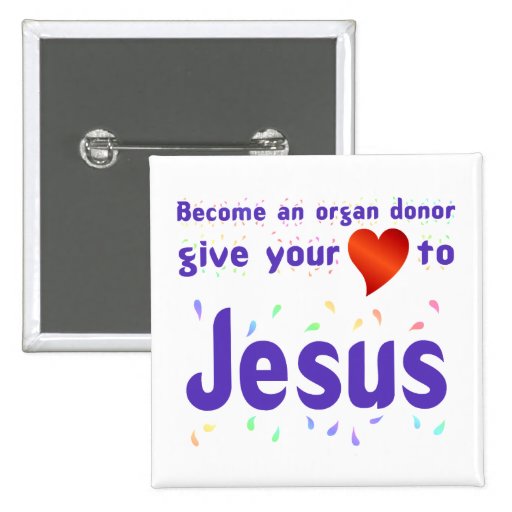 Give your heart to Jesus Pin Zazzle