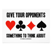 Give Your Opponents Something To Think About invitations