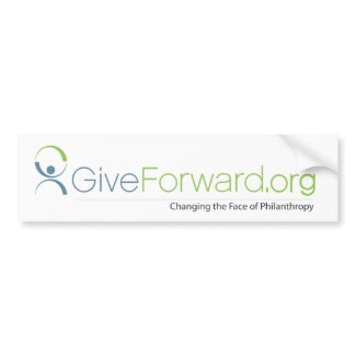 GiveForward Changing the Face of Philanthropy bumpersticker