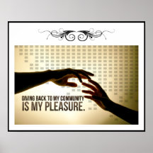 Giving Back Custom Poster
