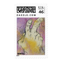 Giving Death the Finger postage