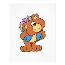 giving flowers valentine romance teddy bear invite