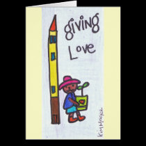Giving Love gREETInG cARD by Kianmaartgallery Giving Love gREETInG cARD