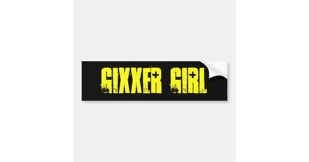 GIXXER GIRL BUMPER STICKER Zazzle