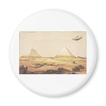 Giza Spaceship Fridge Magnet
