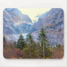 Glacier and conifers mouse pad