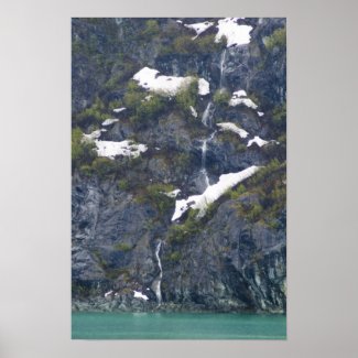 Glacier Bay Waterfall Poster print