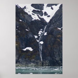 Glacier Bay Waterfall Poster 2 print