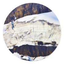 Glacier In Banff Canada Round Sticker
