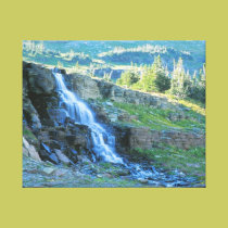 Glacier National Park Waterfall Canvas Wall Art canvas prints