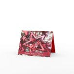 Glad Christmas, red shining star cards