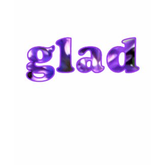 Glad spelled with purple flowers shirts shirt