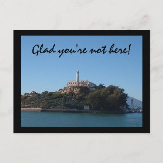 Glad you&#39;re not here! postcards