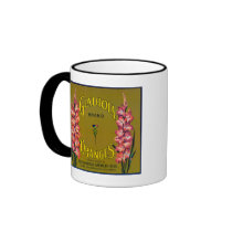Gladiola Brand Citrus Crate Label Coffee Mugs