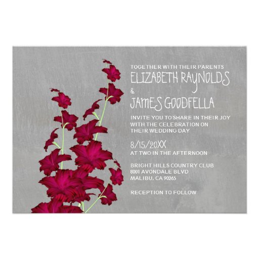 Gladiolas Wedding Invitations