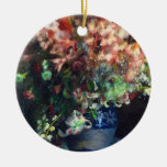 Gladioli in a Vase Pierre Auguste Renoir painting Christmas Ornament
