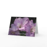 card, note card, sympathy, gladiolus, purple,