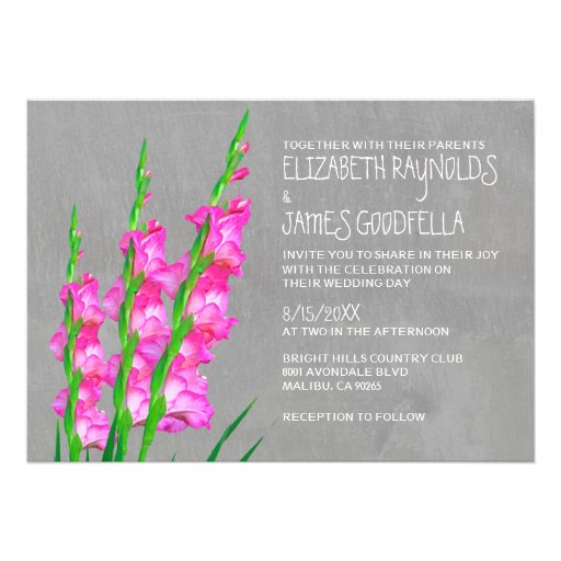 Gladiolus Wedding Invitations