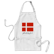 Glædelig Jul with Dannebrog aprons by Danoise Glædelig Jul with Dannebrog aprons
