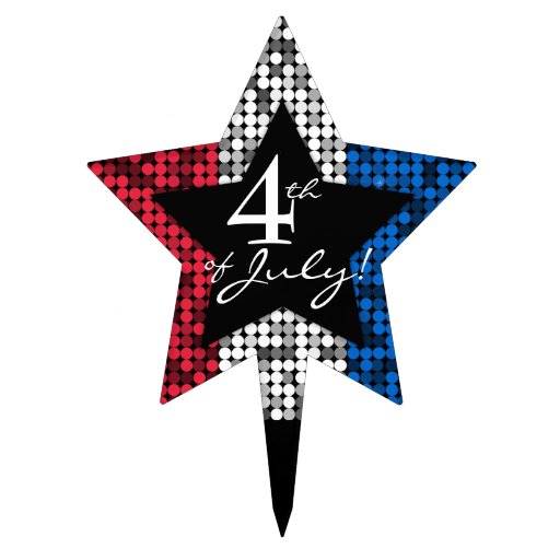Glam "4th of July" Star Cake Topper
