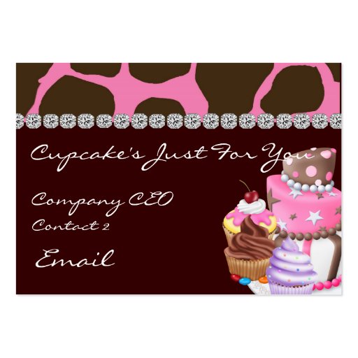 GLAM ANIMAL Design CUPCAKE  Business Cards (front side)