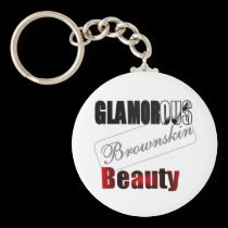 Glam Brown Beauty Keychain