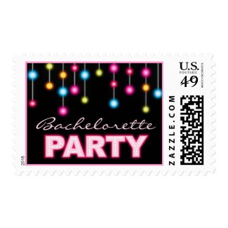 Glam Dance Lights Bachelorette Party Postage