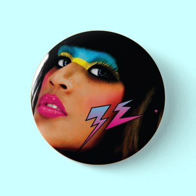 Glam face button by zebrainpink Glam face button by zebrainpink