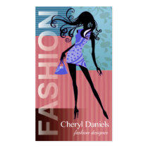 "Glam Fashion Covergirl"  Fashion Designer Stylist Business Card
