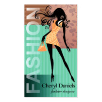 "Glam Fashion Covergirl"  Fashion Designer Stylist Business Cards