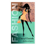 "Glam Fashion Covergirl"  Fashion Designer Stylist Business Cards