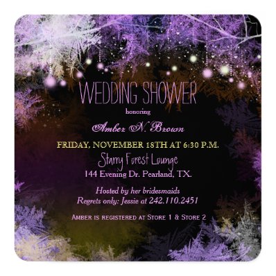 Glam Forest Lights Wedding Shower Invitation