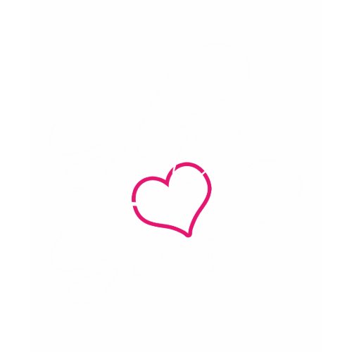 Glam Girls Pink Heart Typography Art Tee Shirts